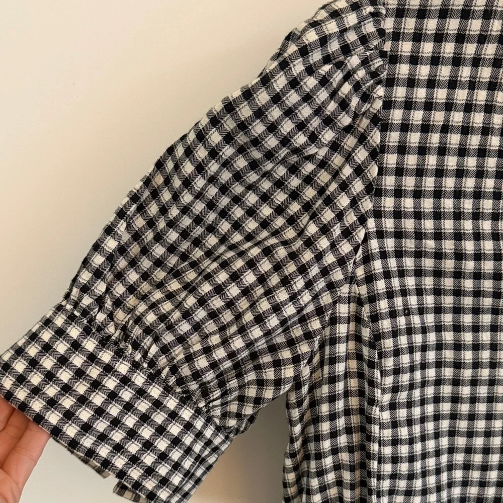 Madewell Checkered Button-Down Blouse - Picture 4 of 6